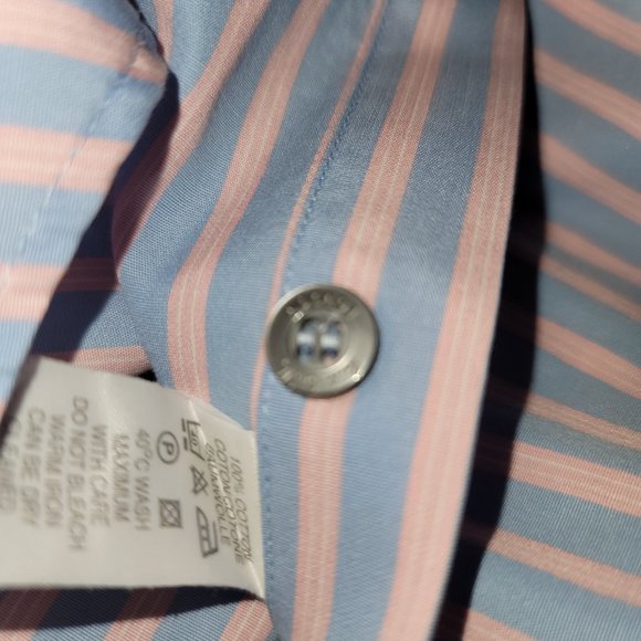 3 Paul Smith Italy dress shirts XL/17.5 pink, blue, lime - Picture 7 of 10